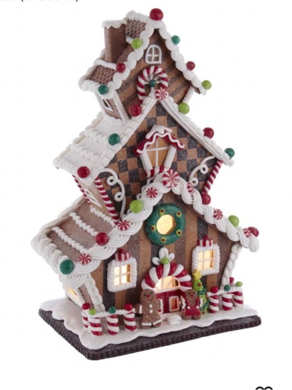 Gingerbread House Kurt Adler Gingerbread Cookie 3-Layered LED House  NWT